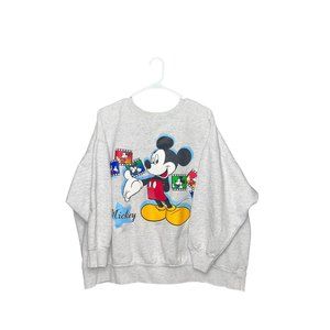 Vintage Disney Mickey Mouse Short Half Sleeve Crewneck SZ 2X